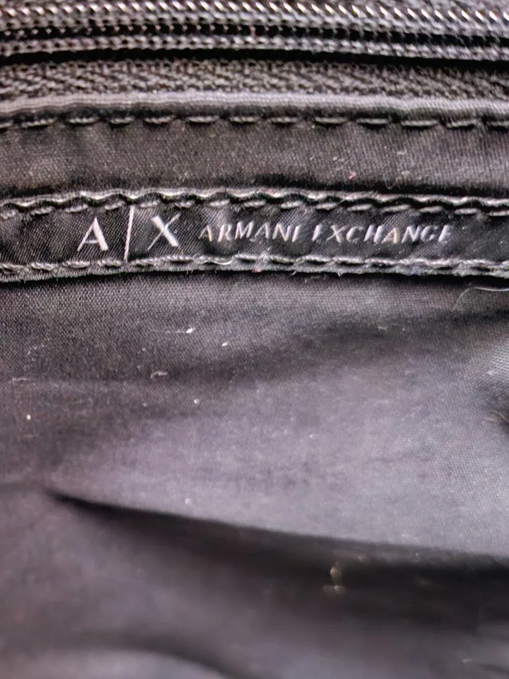 Armani Exchange Pink Embossed Logo Patent Leather Tote Bag Zip Top A|X